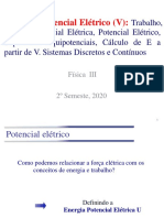 Potencial Elétrico: Trabalho, Energia Potencial, Superfícies Equipotenciais