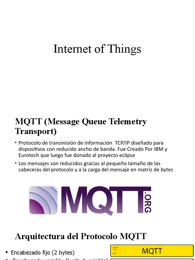 Clase 2 Iot Descargar Gratis Pdf Red De Computadoras Protocolo De