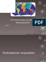 International Business Management: Unit I