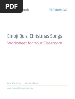 Emoji Quiz: Christmas Songs: Worksheet For Your Classroom