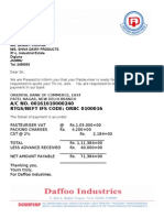 Dairy Pasteuriser Payment Details