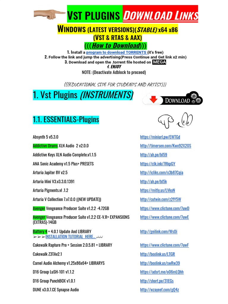 VST Plugins-Download Links | PDF | Guitars | String Instruments