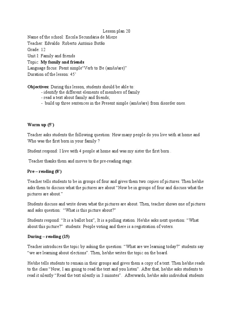 Objectives: During This Lesson, Students Should Be Able To | PDF ...