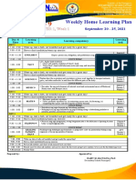 Grade 9 Quartz: Weekly Home Learning Plan