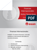 Finanzas internacionales: mercados cambiarios e instrumentos derivados