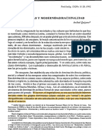 Anibal Quijano - “Colonialidad y modernidad_racionalidad”, en Perú Indígena, vol. 13, no. 29, Lima, 1992. (1)