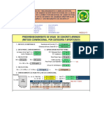 Predimensionamiento de Vigas de Concreto Armado (Metodo Convencional, Por Categoría Y Aporticado)