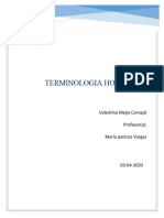 Terminologia Hotelera: Valentina Mejía Carvajal Profesor (A) : María Patricia Vargas