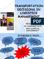 Transportation Decisions in Logistics Management