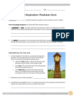 Student Exploration: Pendulum Clock
