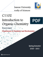 C1102 Introduction To Organic Chemistry: Lebanese University Faculty of Sciences