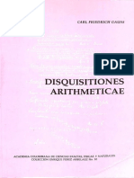 Gauss Disquisitiones Arithmeticae