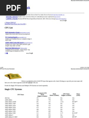 Cpu List Processor Benchmark Advanced Micro Devices Multi Core Processor