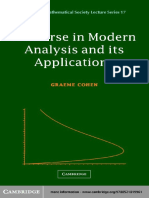 A Course in Modern Analysis and Its Applications - Cohen