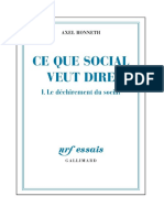 Axel Honneth - Ce Que Social Veut Dire-Editions Gallimard (2013)