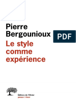 Pierre Bergounioux - Le Style Comme Experience