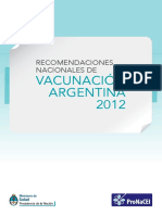 Recomendaciones Vacunacin Argentina 2012