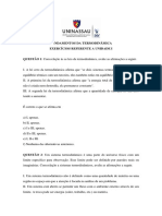 Fundamentos da Termodinâmica Exercícios