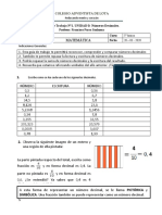 MATEMATICA 5° BASICO Guía 1 Números Decimales