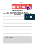 Writing Practice Valentines Day
