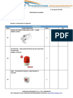 Sistema de alarma proforma