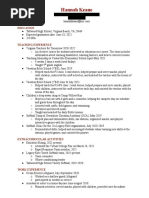 Hannah Keane - Teaching Resume Assignment - 4769954