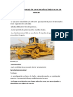 Ventaja y Desventaja de Sprocket Alto y Bajo Tractor de Orugas (Jean Pierre Alvaro Charca Muñoz)