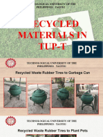 Recycled Materials in Tup-T: Technological University of The Philippines - Taguig
