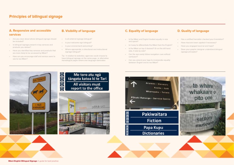Best Practices for Māori-English Signage | PDF | Multilingualism ...