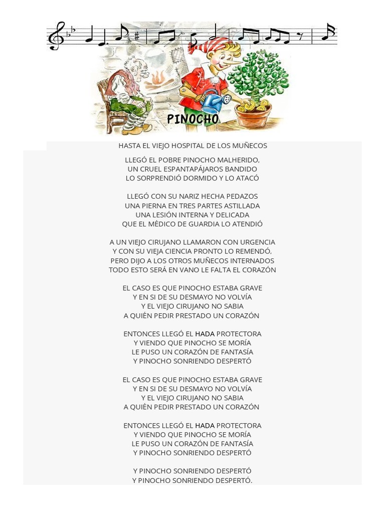 Cancion Pinocho | PDF