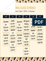 Personal Class Schedule: Edric Fernan H. Gabot - CON 1A - 1st Semester