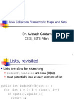Dr. Avinash Gautam CSIS, BITS Pilani: Java Collection Framework: Maps and Sets