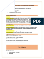 Preparo para o Ato Cirúrgico e Atos Operatórios Fundamentais