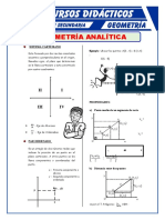 Introducción a La Geometría Analítica Para Quinto de Secundaria