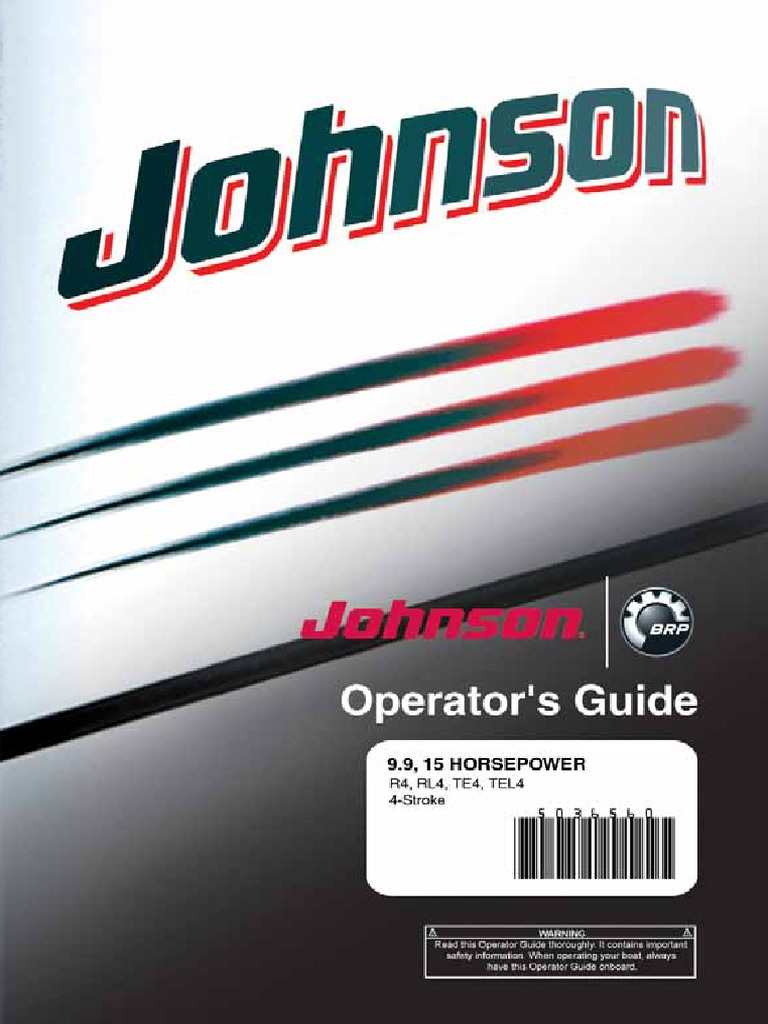 Manuel D’entretien Sur USB Pour Moteurs Johnson 9.9, 15, 25, 30 Cv (2004)