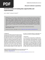 Secondary Analysis of Existing Data