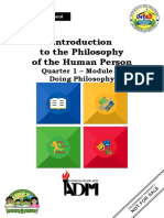To The Philosophy of The Human Person: Quarter 1 - Module 1: Doing Philosophy