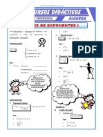 1.Leyes de Exponentes Potenciación Para Cuarto de Secundaria