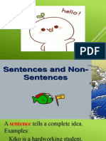 Sentences and Non Sentences
