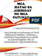 GRADE 7 Pahayag Na Nagbibigay NG Mga Patunay