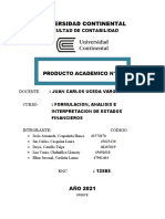 Producto Academico N 03 Formulacion, Analisis e Interpretacion de Estados Financieros