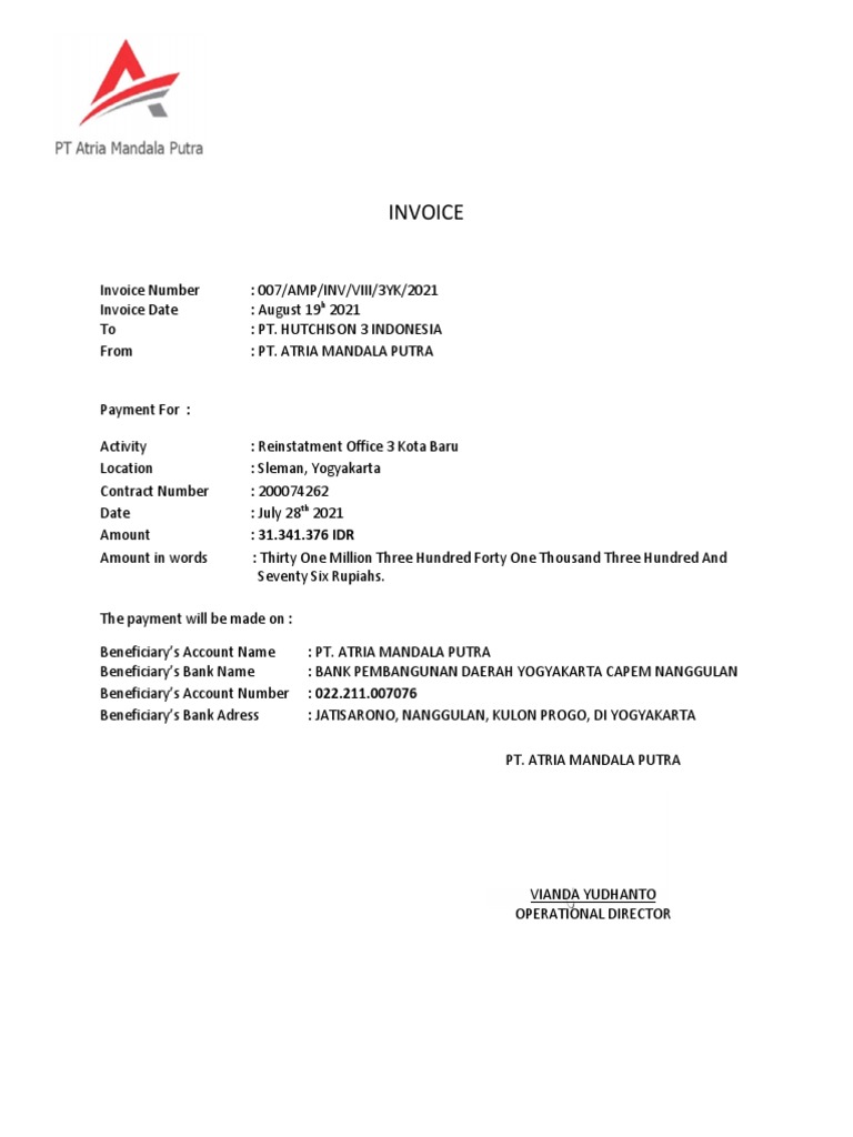 Invoice DP | PDF | Finance & Money Management | Law