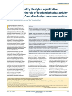 Culture and Healthy Lifestyles: A Qualitative Exploration of The Role of Food and Physical Activity in Three Urban Australian Indigenous Communities