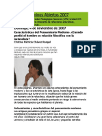 UPN Revista 2007 Pensamiento Moderno Relación Hombre Naturaleza