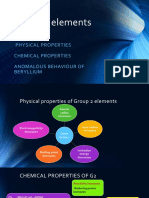 Group 2 Elements: Physical Properties Chemical Properties Anomalous Behaviour of Beryllium