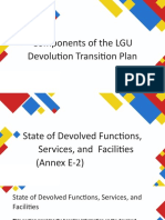 Components of The LGU Devolution Transition Plan