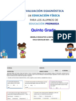 Evaluación Diagnóstica EF A Distancia 5º Primaria 21-22 - Mtro. Antonio Preza