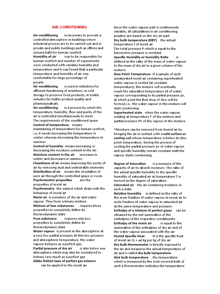 Air Conditioning in Humid Environments | PDF | Humidity | Air Conditioning