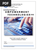 Empowerment Technology Learning Package Q1 Week 7-8