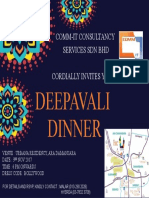 Deepavali Dinner: Comm-It Consultancy Services SDN BHD Cordially Invites You To